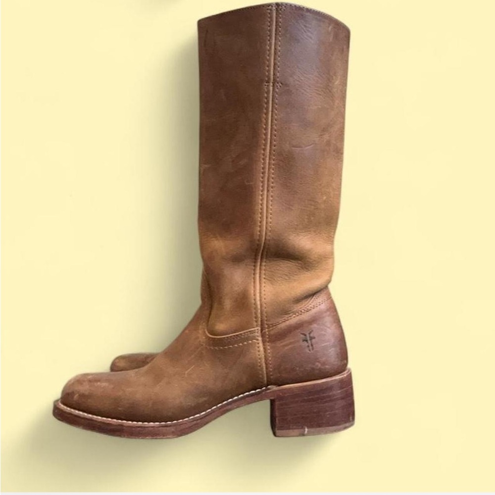 Women's Brown Leather Mid-Calf Boots